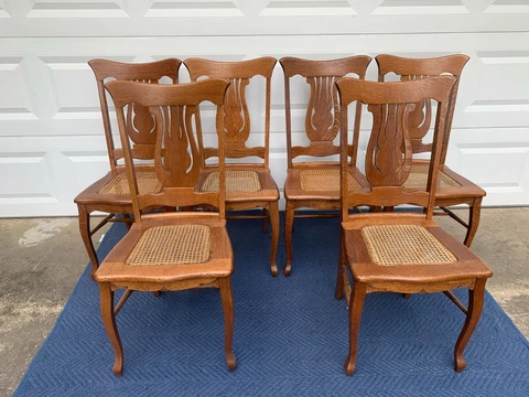 Oak Larkin Factor # 7 Chairs, Set of 6 Cover