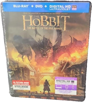FACTORY SEALED THE HOBBIT Battle of Five Armies FUTURE SHOP STEELBOOK BLU RAY Foto 1 de 2