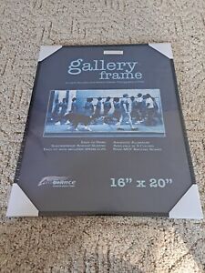 GALLERY 16X20 AMBIANCE ALUMINUM BLACK PICTURE FRAME ACRYLIC GLASS-CLIPS-BACKER
