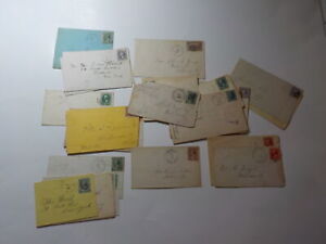 30 Antique Covers 1800s Stamps Collection Archive Postal Cancels VTG Paper Lot N
