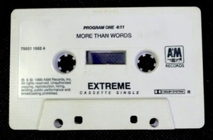 More Than Words by Extreme (Cassette Single, 1990 A&M Records) - Picture 1 of 8