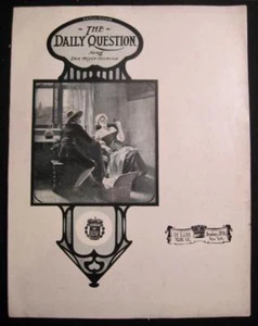 The Daily Question Antique Large Sheet Music Circa 1900 Erik Meyer Helmund (O) - Picture 1 of 4