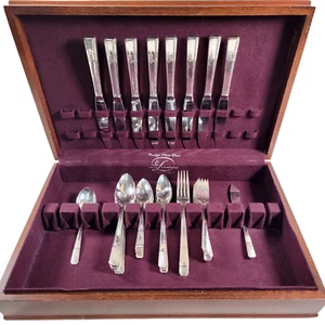 1938 Vintage Prestige Silverware Flatware 50 Pc Set Grenoble Silver Plated Svc 8 - Picture 1 of 13