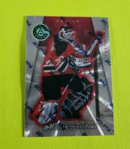1997-98 Pinnacle Totally Certified Platinum Red #3 Martin Brodeur SN 2965/4299