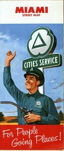 1958 Cities Service Road Map: Miami NOS - Bild 1 von 1