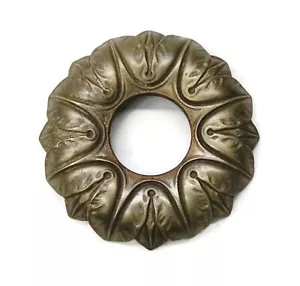 Antique Vintage Solid Brass Socket Threaded Bobeche Chandelier Lamp Light Part - Picture 1 of 5