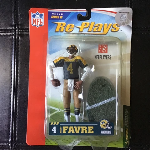 NIB 5" BRETT FAVRE  Packers Green Bay SERIES 3 RE PLAYS THROWBACK Gracelyn Toys Cover