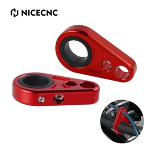 NICECNC Brake Line Hose Clamps For Kawasaki Prairie 700 650 400 360 300 4x4 PAIR - Picture 1 of 6