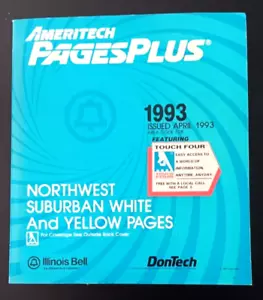 Vintage Illinois Bell Chicago Northwest Suburban White And Yellow Pages 1993!! - Picture 1 of 5