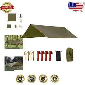 Waterproof 10×10.5ft Portable Tarp with UV Protection for Outdoor Adventures - Picture 1 of 10