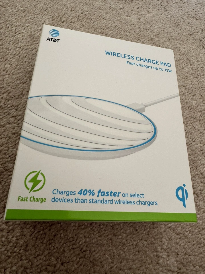 AT&T Wireless Charge Pad Fast Charge Adapter Black