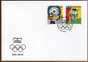 Romero Britto Juegos Olímpicos de Verano en Río: Cubierta del primer día - FDC ** COMO NUEVO** RARO - Imagen 1 de 1