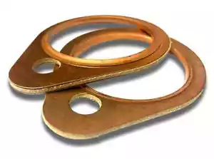 2 X COPPER EXHAUST GASKETS FOR SHOVEL HEAD HARLEY SHOVELHEAD HIGHT TEMP PRESSURE - Picture 1 of 1
