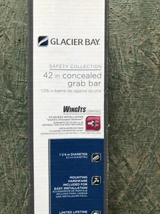New GRAB BAR Glacier Bay 42” Brushed Stainless Steel Concealed 240927 - Picture 1 of 4