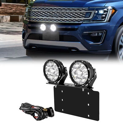 For F150 Bronco Expedition Explorer 5'' LED Pod Front License Plate Mounting Kit - Image 1 of 4