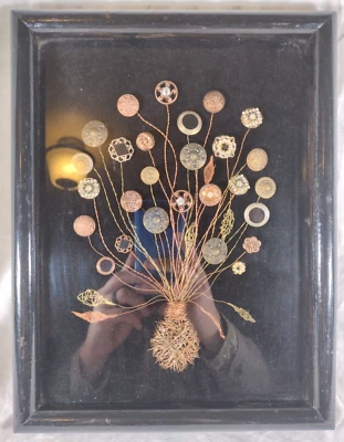 Alambres metálicos enmarcados arte joyería vintage y contemporánea para maceta Foto 1 de 4