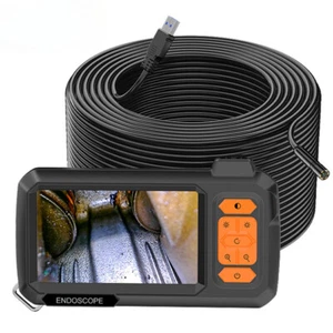LOT Endoscope Camera 4.3 Inch Screen Replaceable 1-100 Meter Rigid Cable HD1080P - Picture 1 of 22