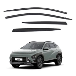 Smoke Black Side Window Visors Wind Deflector 4p for 2024 Hyundai All-new KONA - Foto 1 di 9