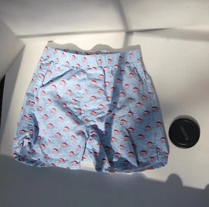 BOXERS Vineyard Vines Boys Christmas size 4T/5 Blue Whale Santa Hat EUC Cotton - Picture 1 of 9