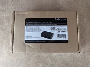 STARTECH.COM 2X2 VGA MATRIX VIDEO SWITCH SPLITTER WITH AUDIO ST222MX4 ULE3-4 - Picture 1 of 7