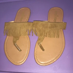 Womens brown fringe epicstep sandals size 8 - Picture 1 of 6