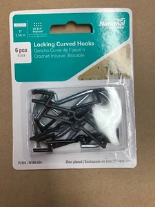 Lot Of 6 Locking Curved Hooks Set (6 Hooks In Each) - Picture 1 of 2