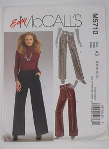 McCall's M5710 Flared Pants Trousers Uncut Sewing Pattern Size A5 6 8 10 12 14 - Picture 1 of 2