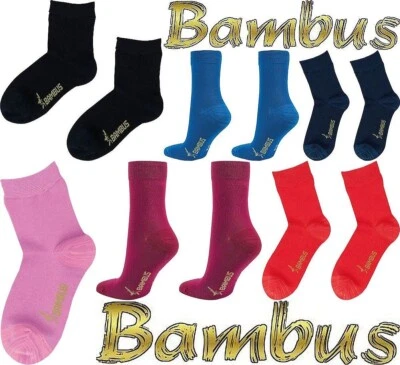 BY RIESE 3 Paar Kinder Söckchen aus Viskose-Bambus mit Softrand