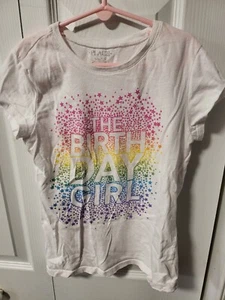 Children’s Place Birthday Girl Shirt Top 10/12 Large Confetti - Picture 1 of 2