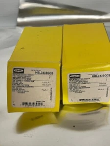 HUBBELL HBL3433GCB Connector,250VAC,30A,3P,4W,3PH, LOT OF 2, NOS - Picture 1 of 5