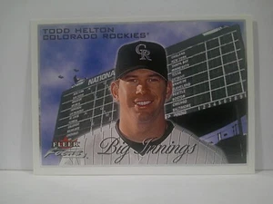 2001 (ROCKIES) Fleer Focus Big Innings #BI14 Todd Helton - Picture 1 of 2