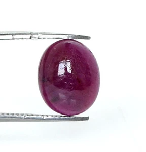 3.67 Cts Certified Natural Ruby Oval Cabochon 10x8 mm Loose Gemstone - Picture 1 of 7