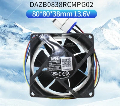 AVC DAZB0838RCM 13.6V 0.17A 8CM 8038 High Air Volume Waterproof cooling Fan - Image 1 of 4