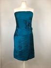  Angelina Faccenda MoriLee Strapless Bridesmaid/Prom Dress Size 10/12 Teal   B11