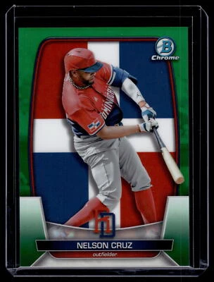 Nelson Cruz 2023 Bowman Chrome WBC Green Refractor Card /99 #WBC-29 - Image 1 of 2