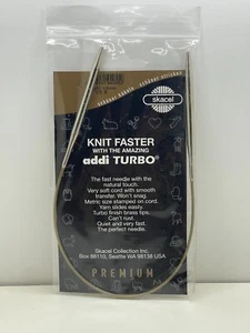 Aguja de tejer circular Skacel Knit Faster Addi Turbo 16" talla 9 - Imagen 1 de 1