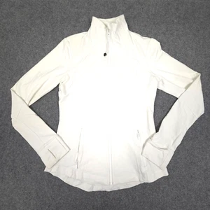 Lululemon Jacket Womens 8 White Forme Long Sleeve Full Zip Winter warm Size 8 - Picture 1 of 9