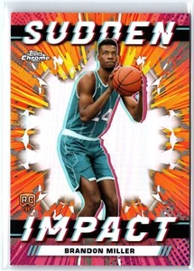 Topps Chrome #SI-2 Brandon Miller Sudden Impact Refractor - Picture 1 of 2