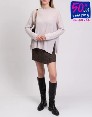 RRP€690 FEDELI Cashmere Jumper IT42 US6 UK10 M Lightweight Knit Split Hem - Image 1 of 4