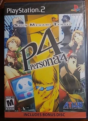 PlayStation PS2 Shin Megami Tensei: Persona 4 (2008) CIB - Etiqueta Negra con Bonus Foto 1 de 3