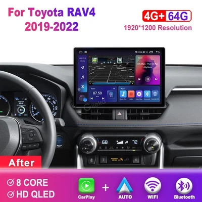 12.5 inch Screen Android Car Radio For Toyota RAV4 2019-2022 Carplay Head Unit - Image 1 of 4