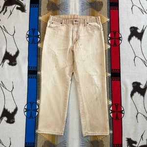 Vintage Herren Dickies Carpenter Canvas Arbeitshose Größe 36x30 Braun Used-Look  - Bild 1 von 13