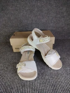 NEW NIB Clarks Ultimate Comfort Collection Amanda Sprint Sandals White Leather - Picture 1 of 12