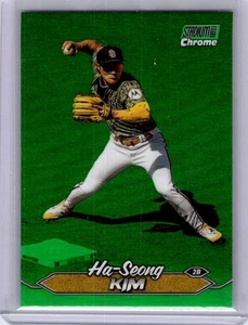 2024 Stadium Club Chrome Green Refractors Ha-Seong Kim San Diego Padres #204 - Picture 1 of 2