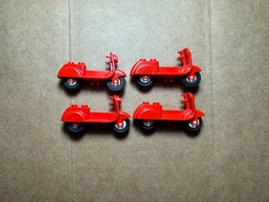 LEGO CITY Motorcycle Red Vespa Moped Minifigure Accessory 60150 60097 LOT OF 4 - Picture 1 of 3