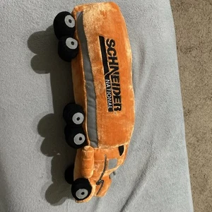 Vintage Schneider National Truck Trailer Semi Orange 18” Plush Stuffed Vehicle  - Picture 1 of 8