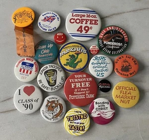 Vintage Advertising Pins Buttons Pin Back Lot - Picture 1 of 9