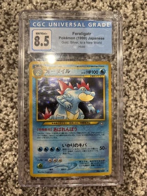 Feraligatr Japanese cgc 8.5 NM MINT Neo Genesis 1 Gold Silver to a New World psa - Image 1 of 2