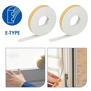Dichtband Fenster E-Typ Weiß 12 Meter Fensterdichtung Türdichtung Selbstklebend - Bild 1 von 4