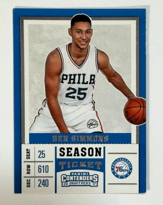 2017 Panini Contenders Draft Picks #3a Ben Simmons Philadelphia 76ers Basketball - Image 1 of 2